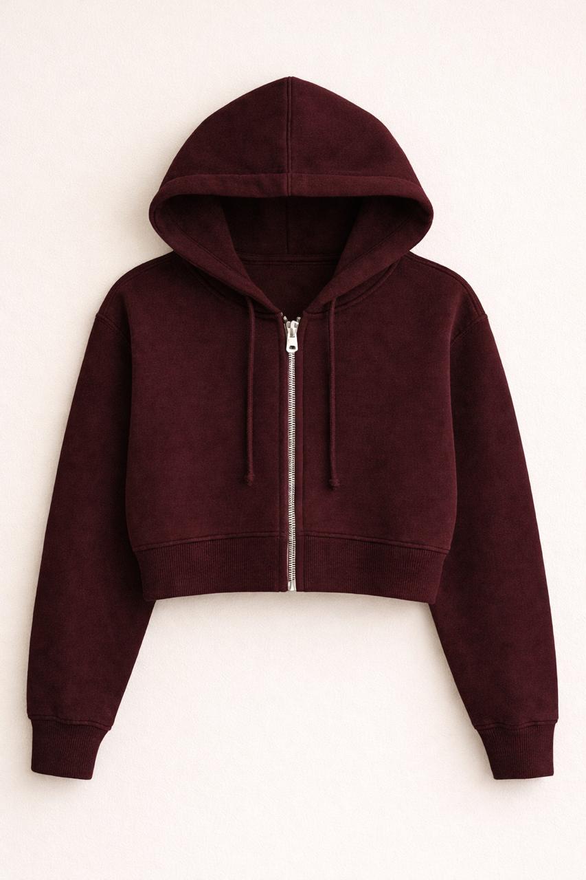 Felpa cropped con cappuccio - 27th