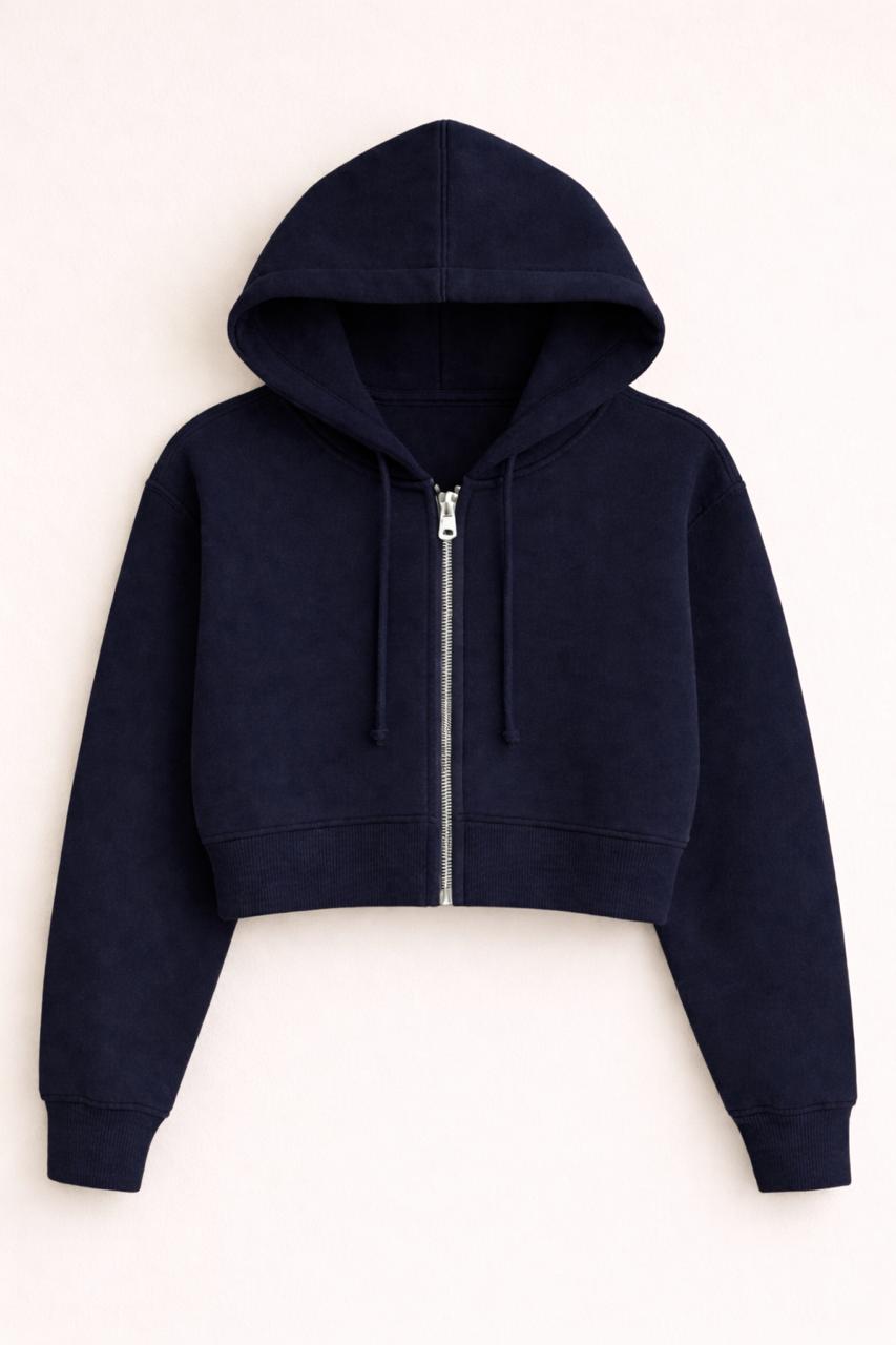 Felpa cropped con cappuccio - 27th